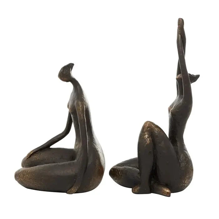 Bronze Resin Traditional Yoga Sculpture