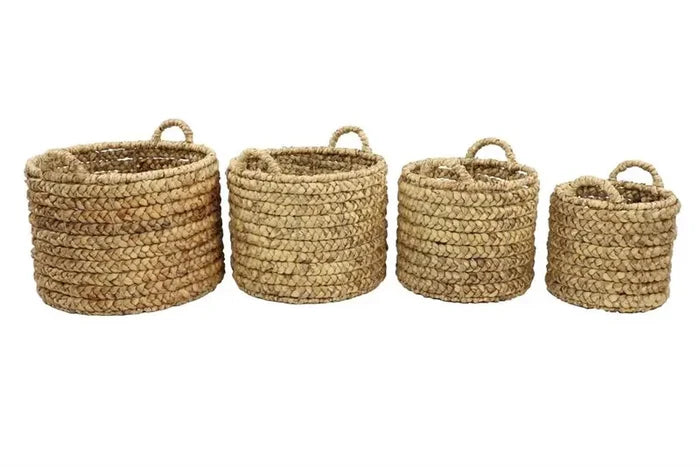 Brown Dried Plant Coastal Storage Basket,