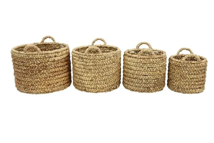 Brown Dried Plant Coastal Storage Basket,