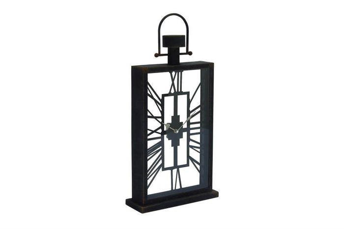 BROWN METAL CLOCK