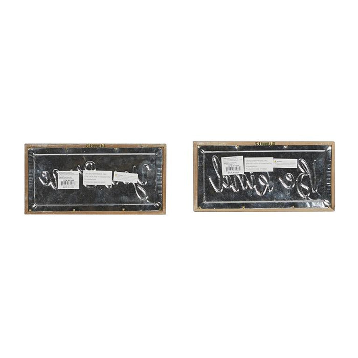 BROWN METAL FARMHOUSE SIGN WALL DECOR