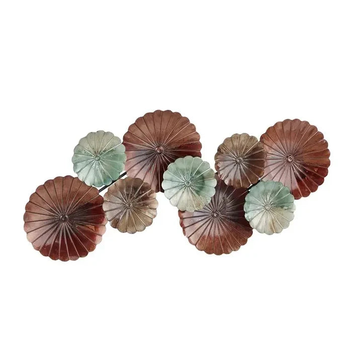 Brown Metal Rustic Floral Wall Decor