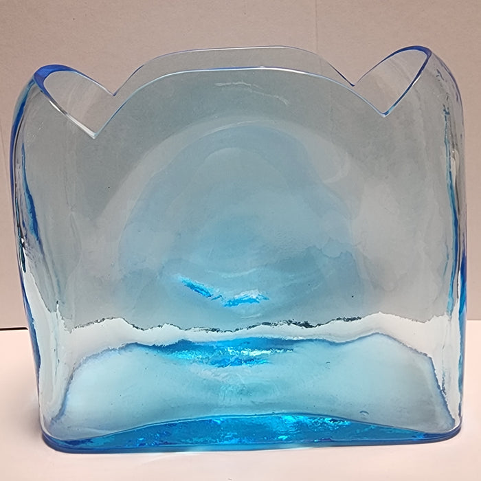 Bryce glass cerulean blue glass whimsey glass vase