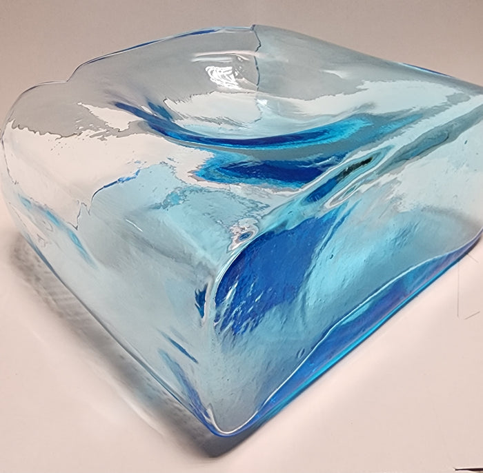 Bryce glass cerulean blue glass whimsey glass vase