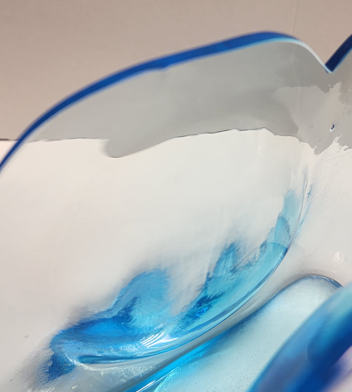 Bryce glass cerulean blue glass whimsey glass vase
