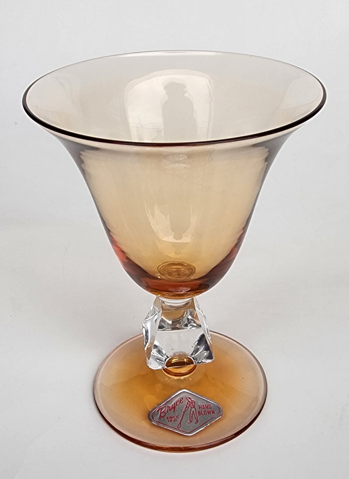 Bryce tulip Aquarius Amber Sherry/ port glass Crystal