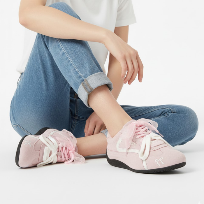 Butterfly Knot Colorblock Sneakers