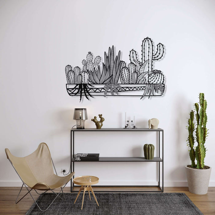 Cactus Metal Wall Art - Decor available at Dekadron for $179.90