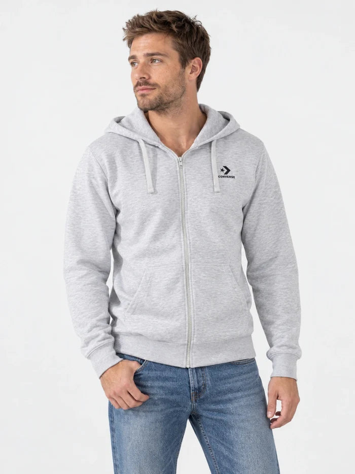 Campera Converse Nova Jacket Unisex con Capucha Gris — vista principal