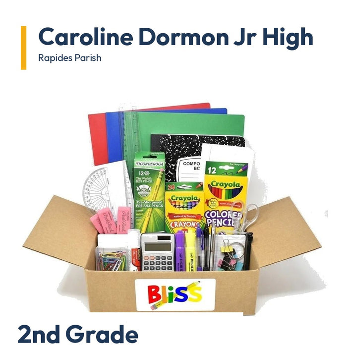 Caroline Dormon Jr High 2nd Grade School Supply Kit