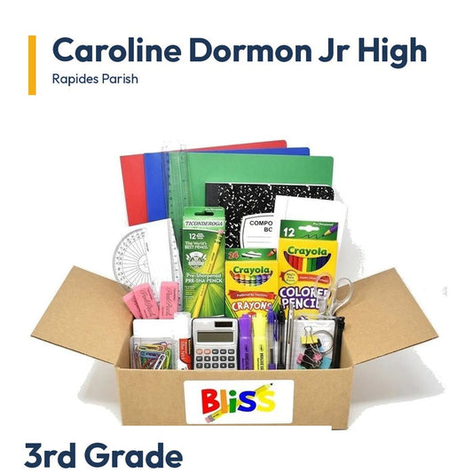 Caroline Dormon Jr High 3rd Grade School Supply Kit