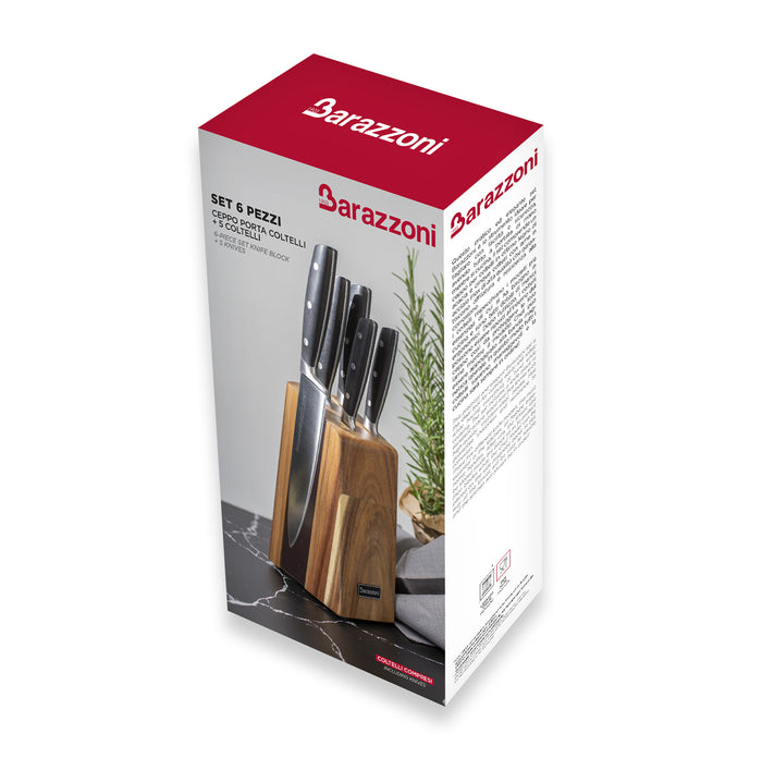 Ceppo porta coltelli + 5 coltelli