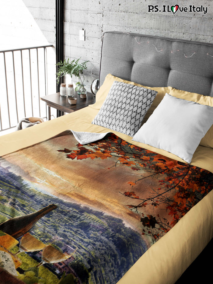 Chianti Tuscany Fleece Blanket - Portrait
