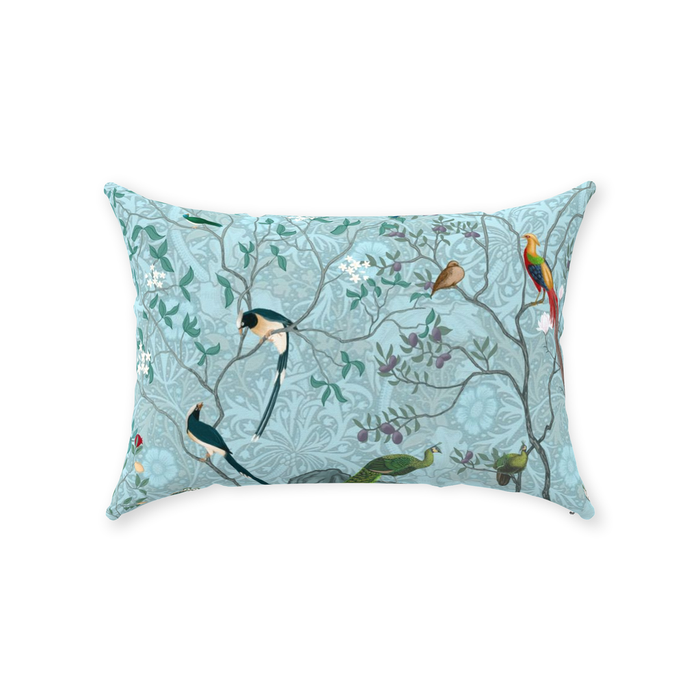 Chinoiserie Cotton Pillows William Morris Aqua Floral