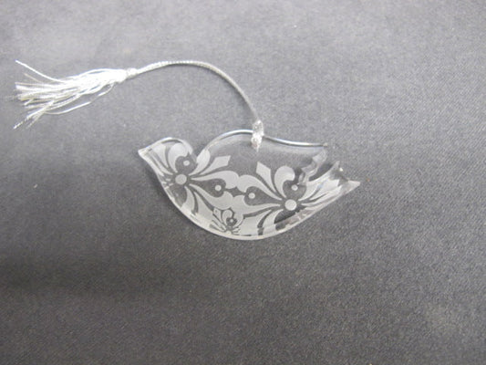 Christmas Glass ornament dove - O'Rourke crystal awards & gifts abp cut glass