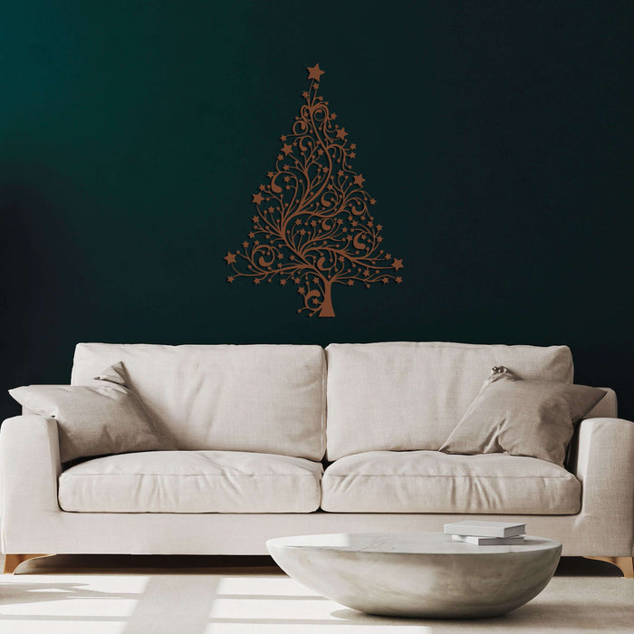 Christmas Tree Metal Wall Art - Decor available at Dekadron for $134.90