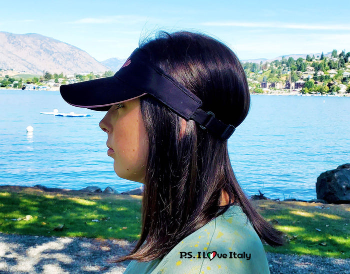 Ciao Bella Visor with Pink Embroidery