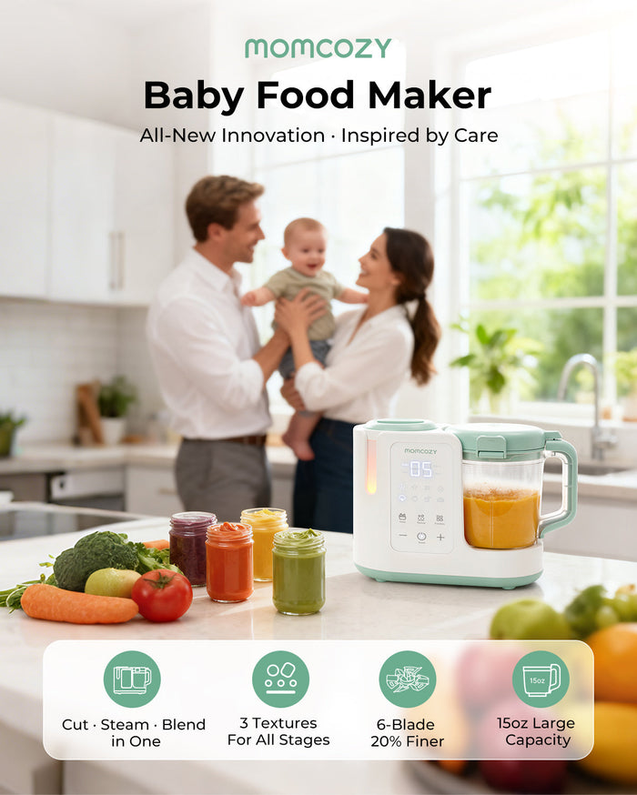 Cook-to-Pouch Bundle: AutoMeal Baby Food Maker + Squeeze Station with 5 Reusable Pouches