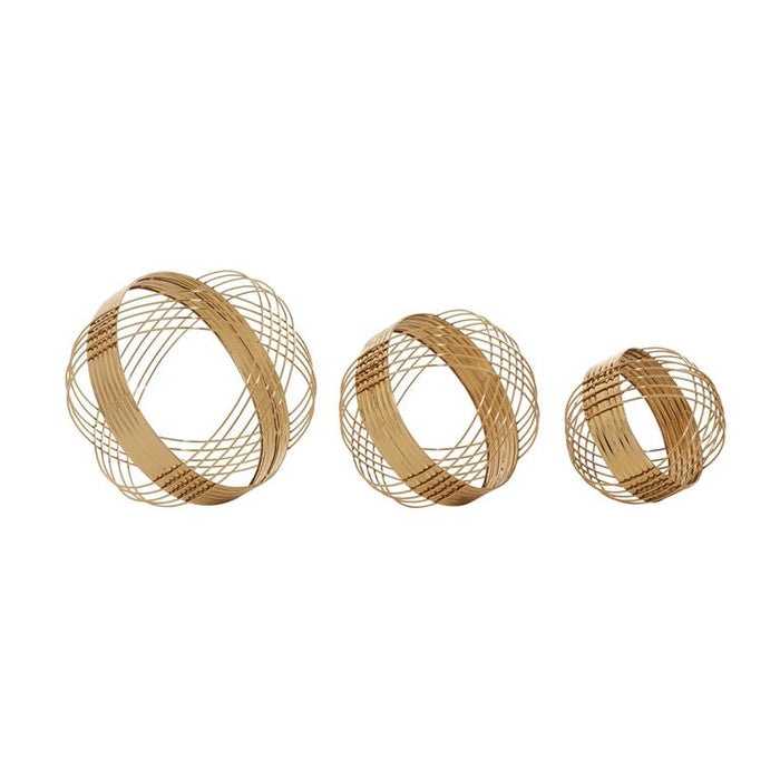 COSMOPOLITAN GOLD METAL GEOMETRIC SCULPTURE