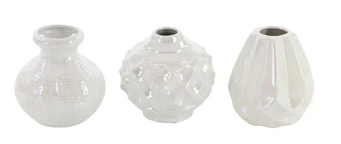 Cream Ceramic Glam Vase