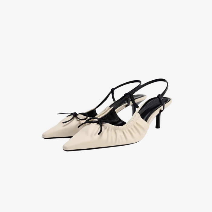 Cream-Colored Slingback Heels