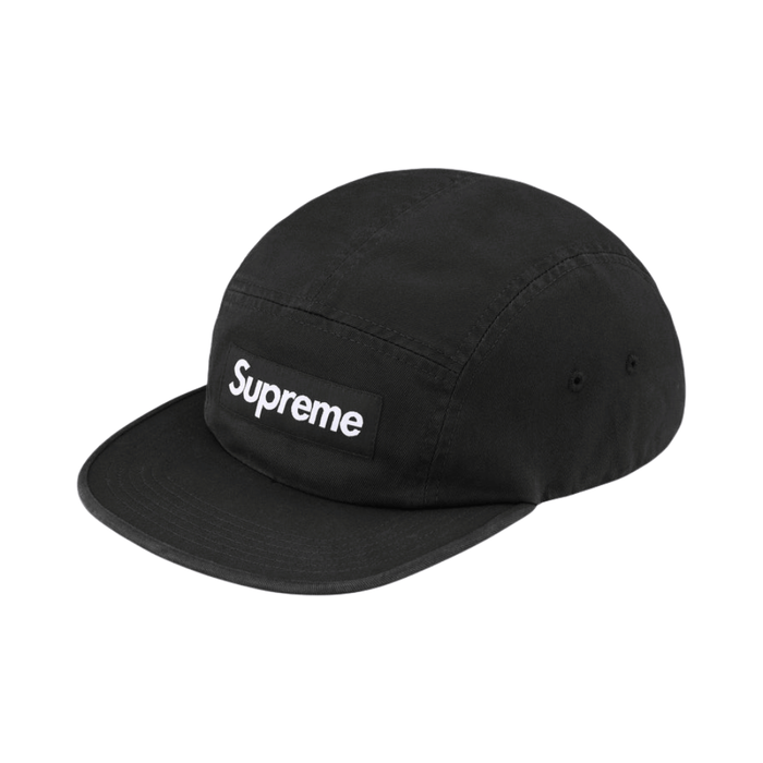 Czapka Supreme Washed Chino Twill Camp Cap Black SUPREME Czapki