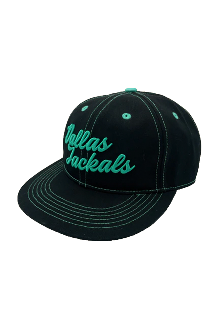 dallas jackals black hat with neon green stitching