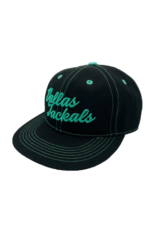 dallas jackals black hat with neon green stitching