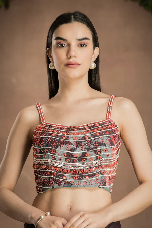 Dark chocolate saree online shopping