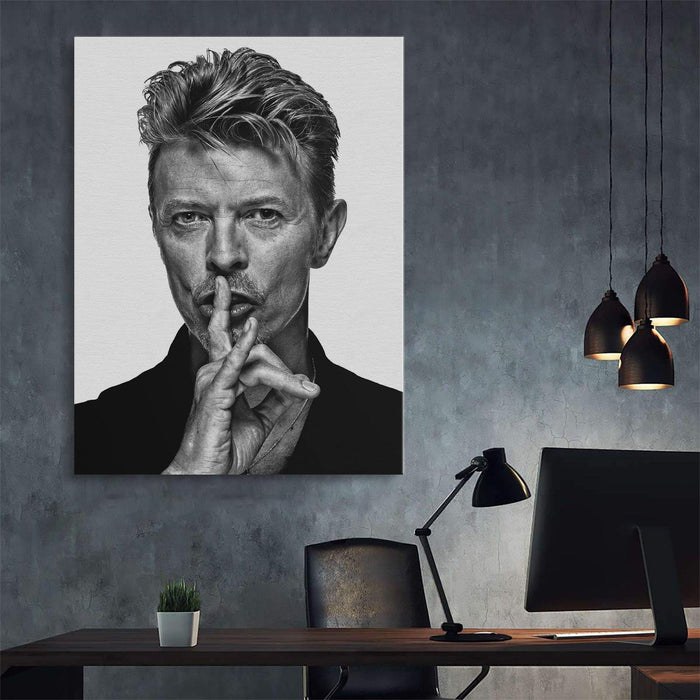 David Bowie Shush Canvas Wall Art Print - SharpWallArts