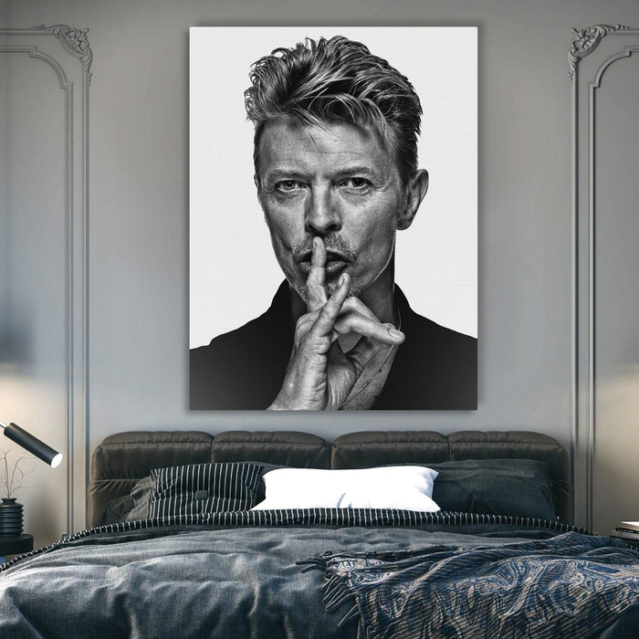 David Bowie Shush Canvas Wall Art Print - SharpWallArts