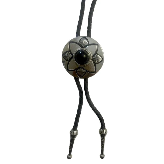Deadwood Desert Bloom (Onyx) - Bolo Tie