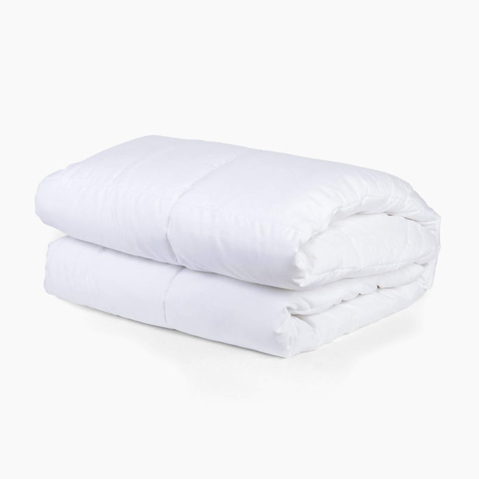 Avec down alternative duvet insert folded neatly on a white background