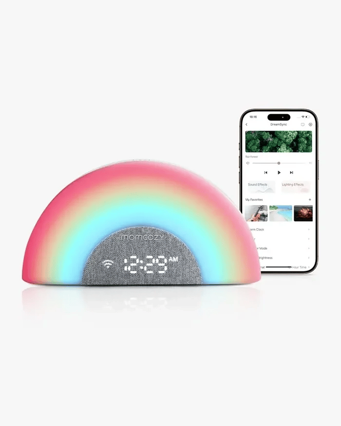 DreamSync Tech™ Smart Baby Sound Machine - Rainbow Light & App Control