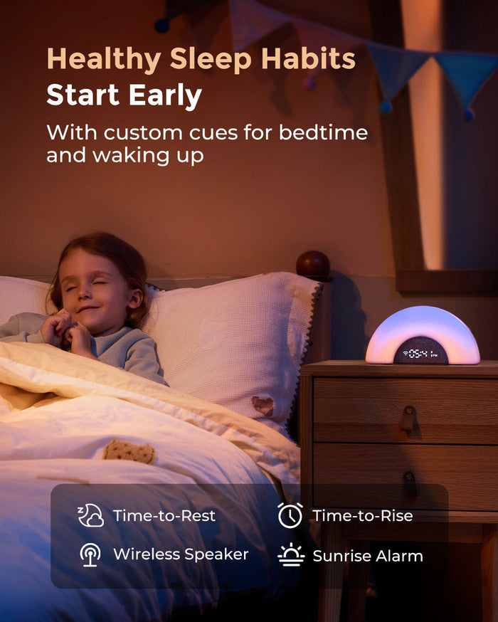 DreamSync Tech™ Smart Baby Sound Machine - Rainbow Light & App Control