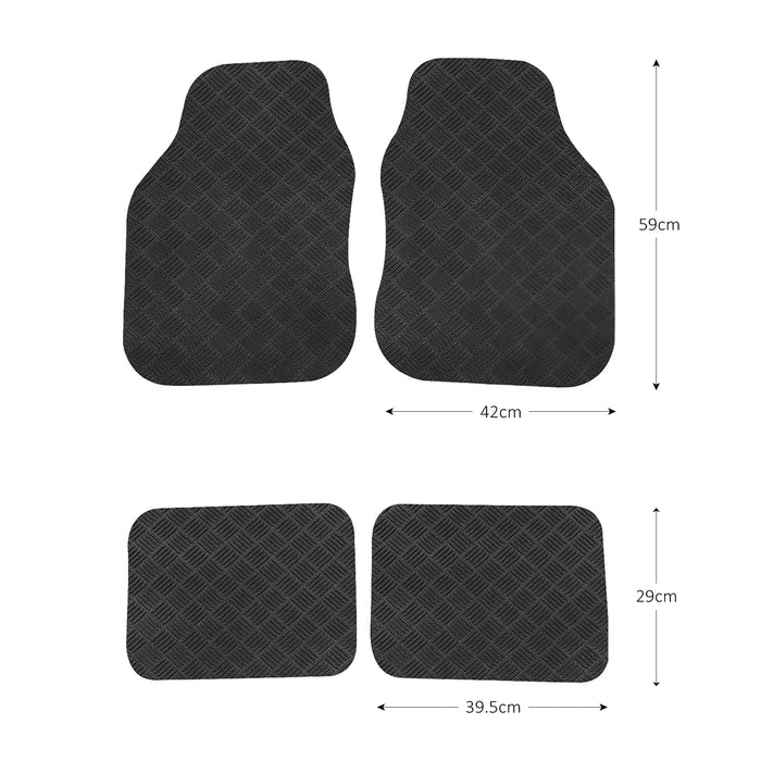 Eco Friendly Universal Car Mat - 4pc Full Set