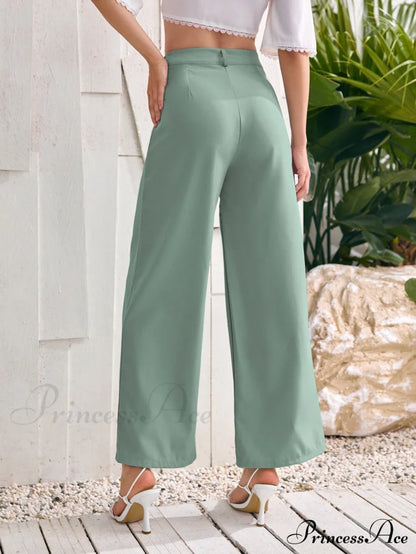 High Waist Wide Leg Trousers