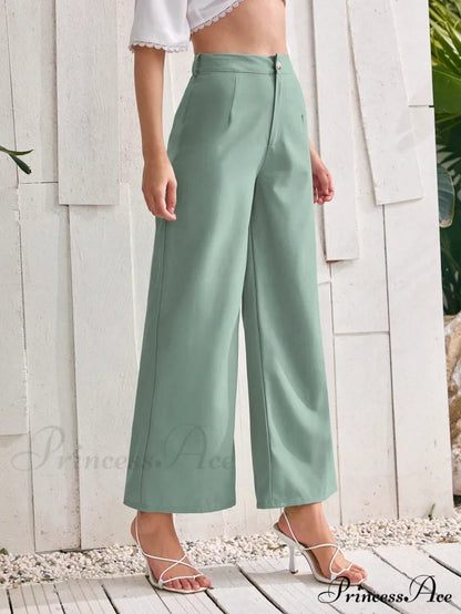 High Waist Wide Leg Trousers