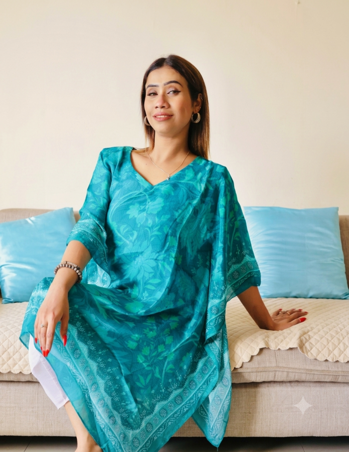 Emerald Bloom Kaftan