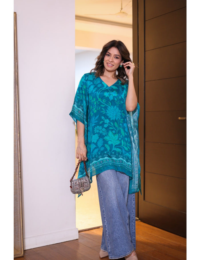 Emerald Bloom Kaftan Shop Online