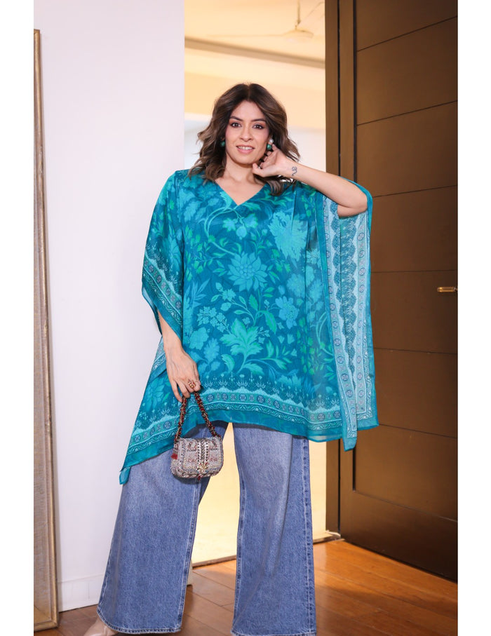 Emerald Bloom Kaftan Shop Online