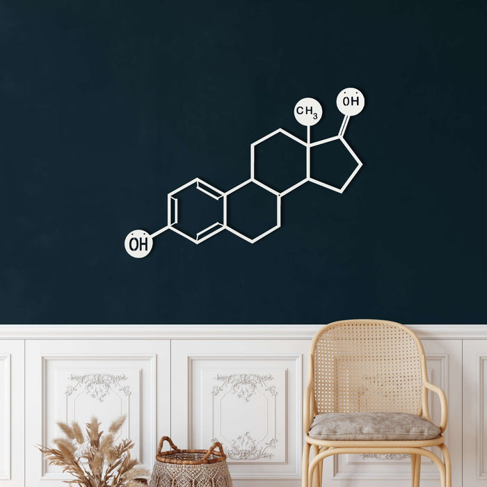 Estrogen Molecule Metal Wall Art - Decor available at Dekadron for $59.90