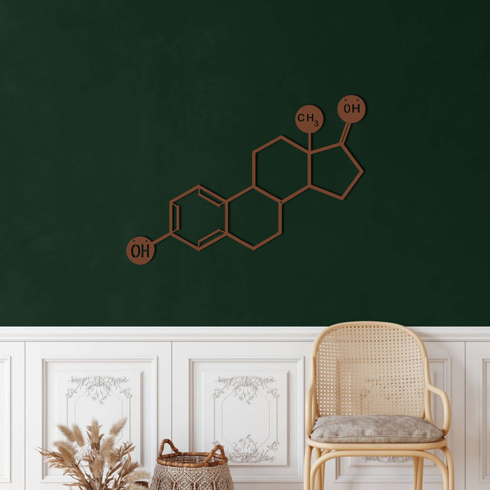 Estrogen Molecule Metal Wall Art - Decor available at Dekadron for $59.90