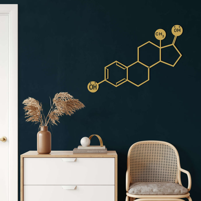 Estrogen Molecule Metal Wall Art - Decor available at Dekadron for $59.90