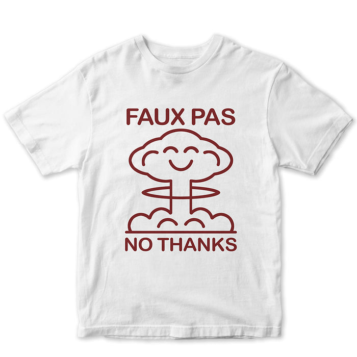 Faux Pas - No Thanks Tee (White)