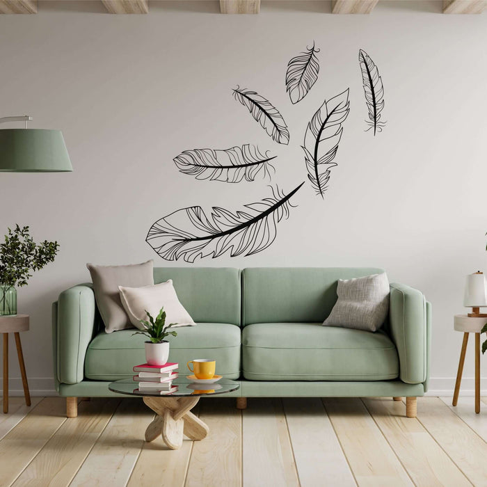 Feathers Metal Wall Art - Decor available at Dekadron for $99.90