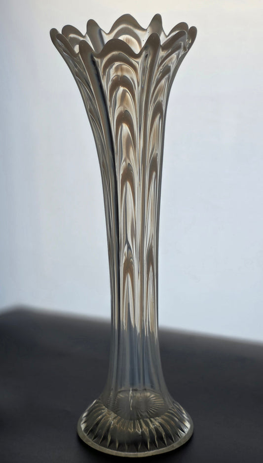 Fenton glass iridescent swung drape vase