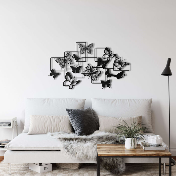 Flock of Butterflies Metal Wall Art - Decor available at Dekadron for $99.90