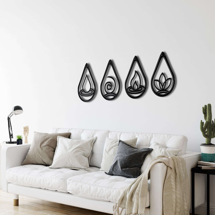 Four Elements Metal Wall Art - Decor available at Dekadron for $69.90