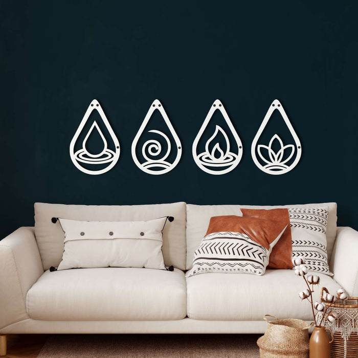 Four Elements Metal Wall Art - Decor available at Dekadron for $74.90